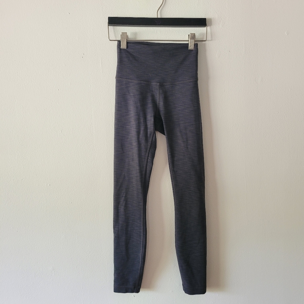 Lululemon Wunder Train High-Rise Size 2‎ Tight 25" Heathered Graphite Grey Lycra - Picture 4 of 11